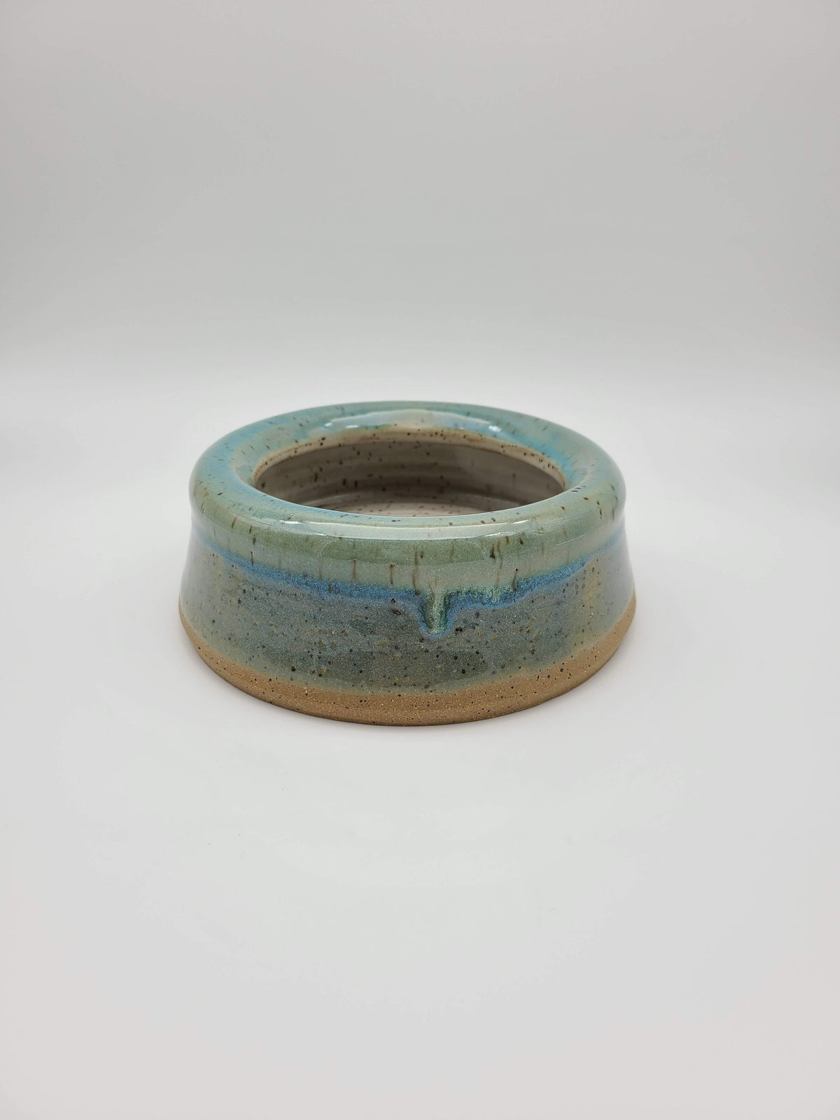 Handmade Ceramic No Spill Dog Water Bowl - Two Sizes